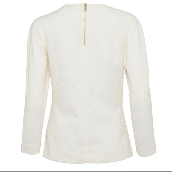 Ted Baker Smart & Stylish Embellished Top in Cream - Picture 3 of 6